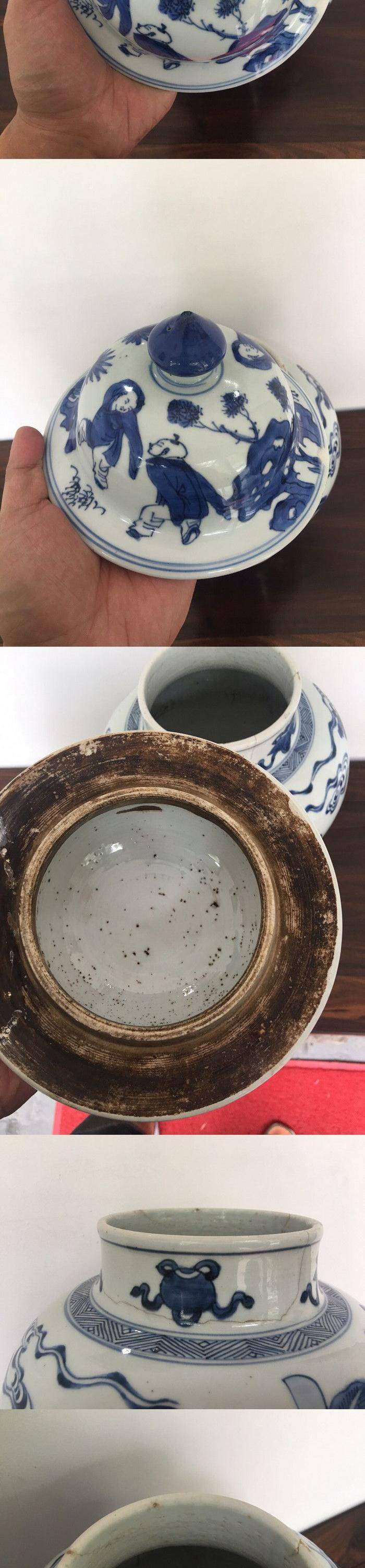康熙青花四妃十六子将军罐图11