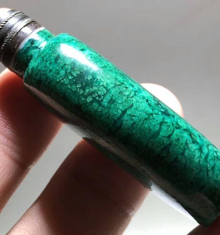 清 虬角 满脑 鼻烟壶 花纹 漂亮 包浆老厚 过去贵族之物图3