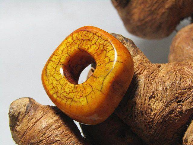 藏传 骨质爆老圈 玉化笑纹 包浆醇厚图9