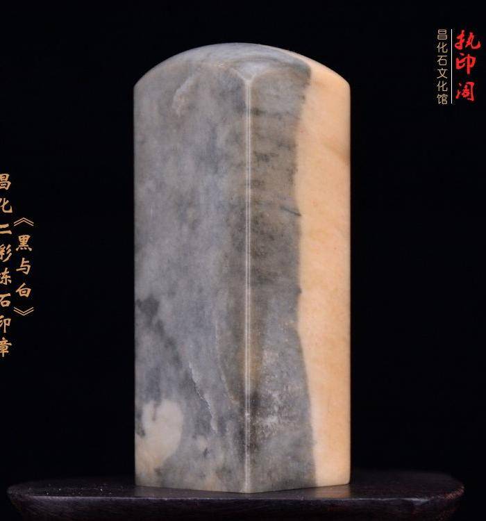昌化二彩冻石印章《黑与白》图6