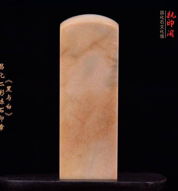 昌化二彩冻石印章《黑与白》图3