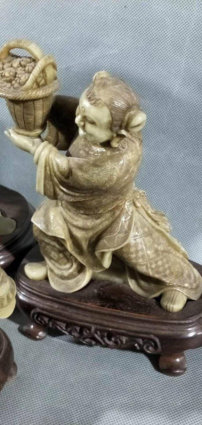 老寿山石精工八仙摆件图2