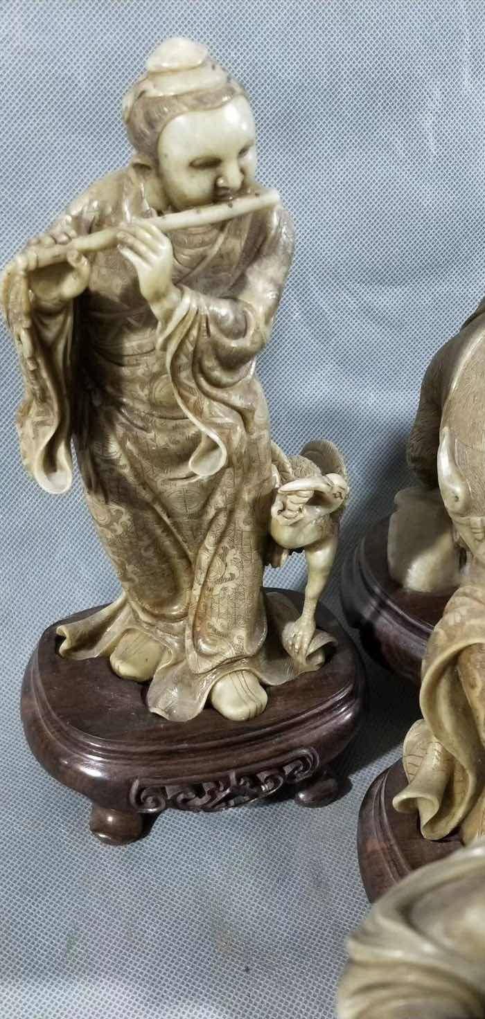 老寿山石精工八仙摆件图3