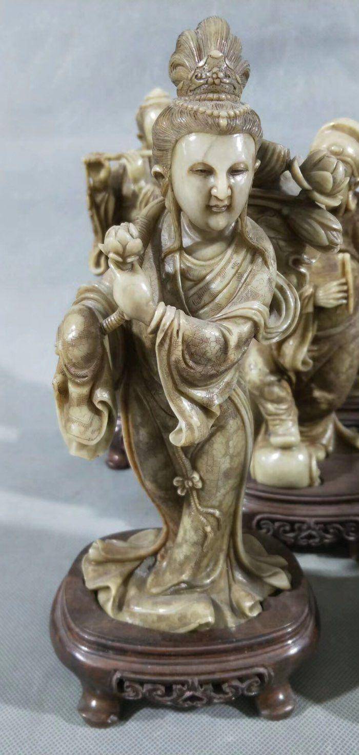 老寿山石精工八仙摆件图5