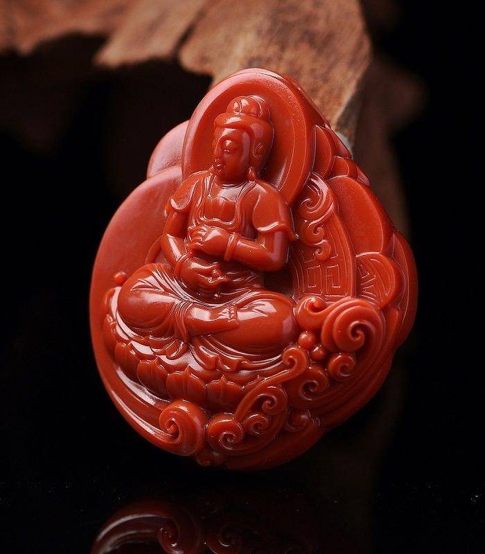 南红玛瑙 满色满肉 苏工 大慈悲观音 珍藏图3