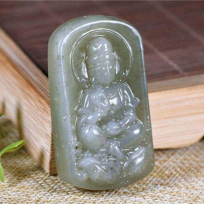 和田玉 大慈悲 观音 普渡众生 牌子图2
