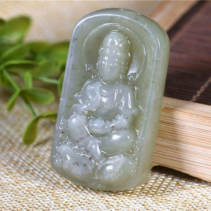 和田玉 大慈悲 观音 普渡众生 牌子图5