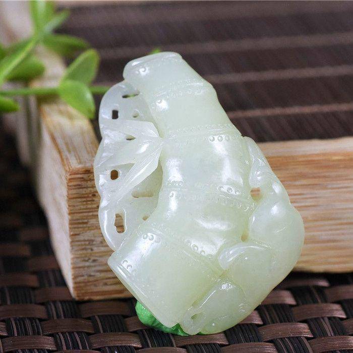 和田玉 且末 黄口料 美福竹 节节高升图2