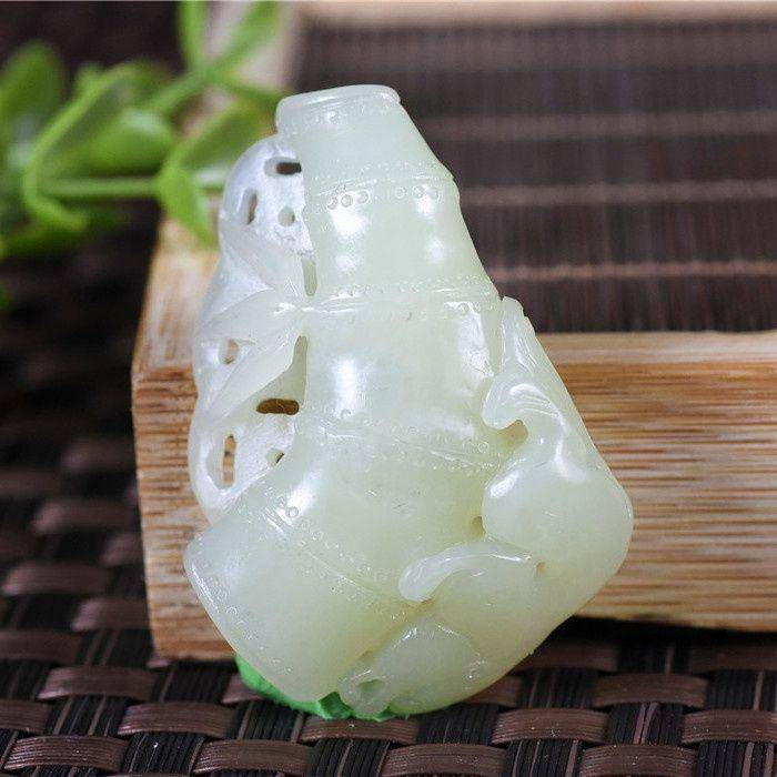 和田玉 且末 黄口料 美福竹 节节高升图3