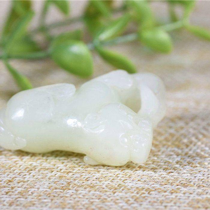 和田玉 且末黄口料 招财貔貅 招财进宝图3