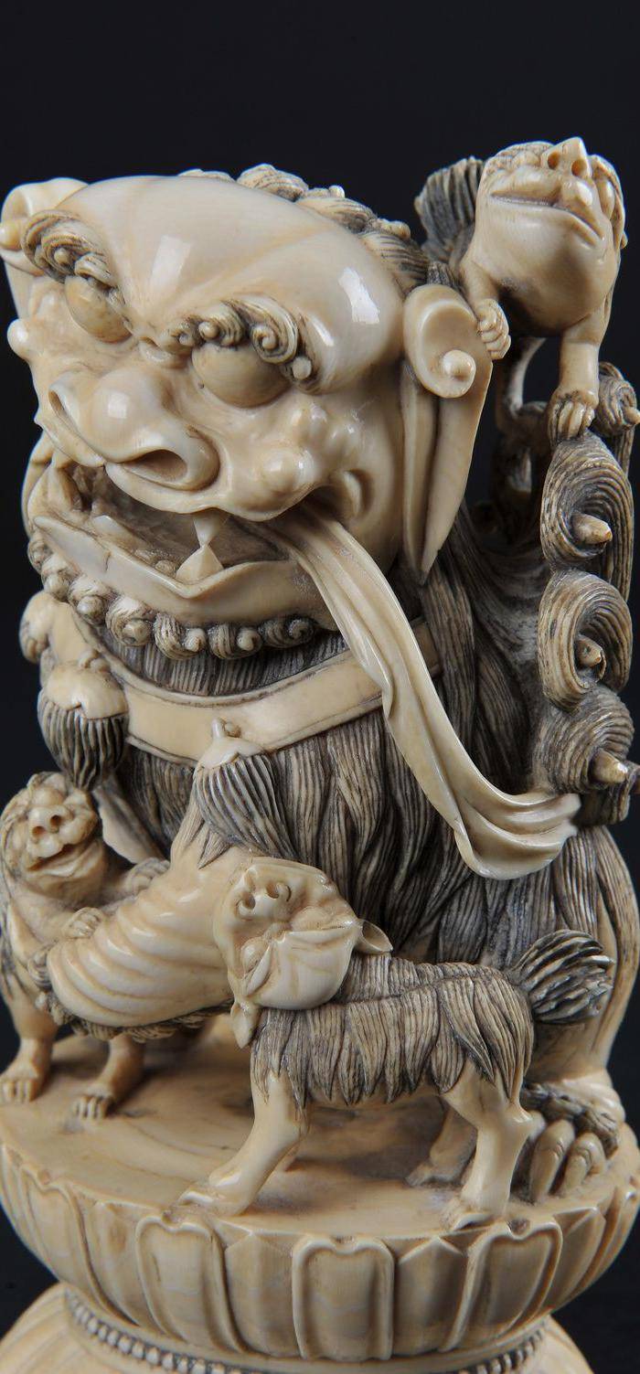 欧美回流 精品 狮雕一对图12