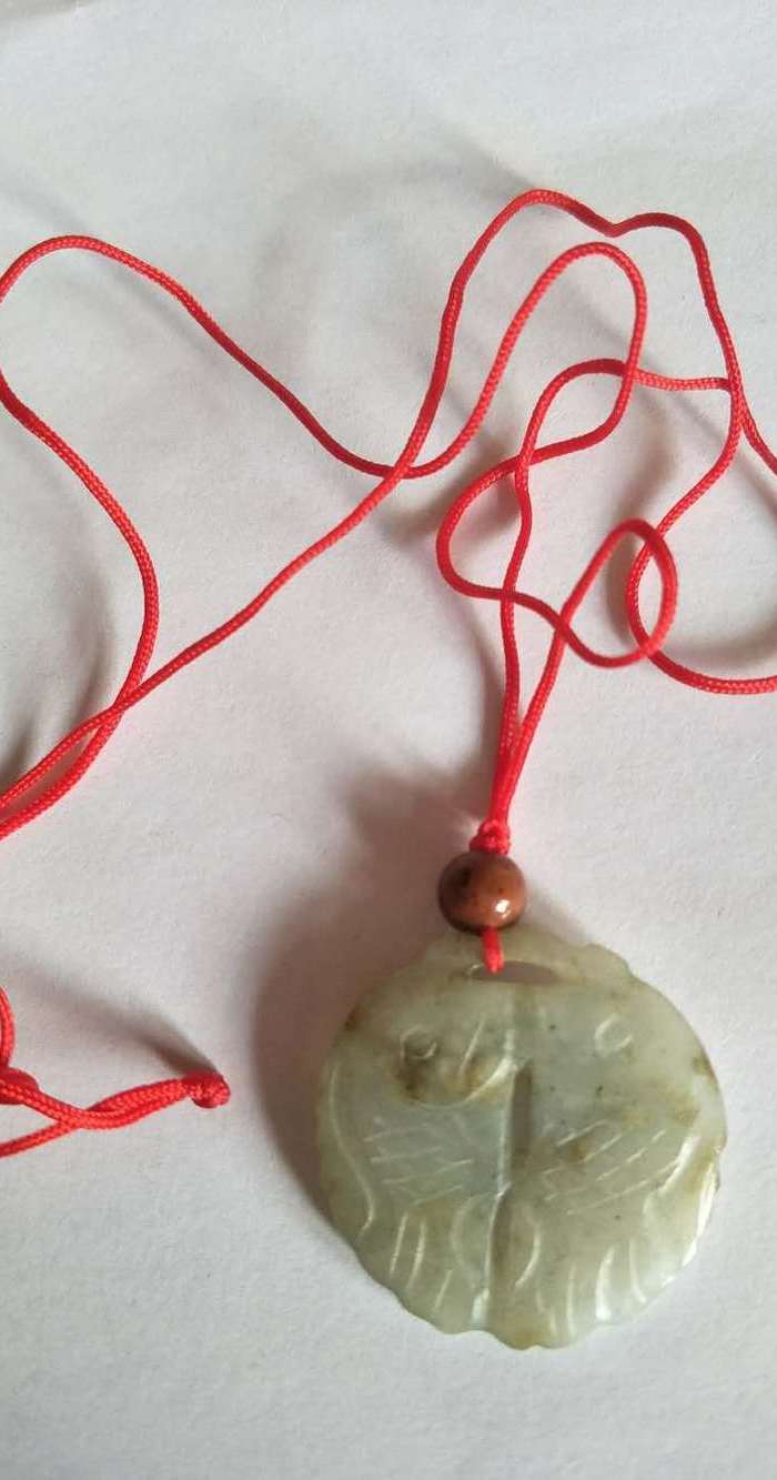欧美回流 漂亮双鱼纹翡翠挂件图2