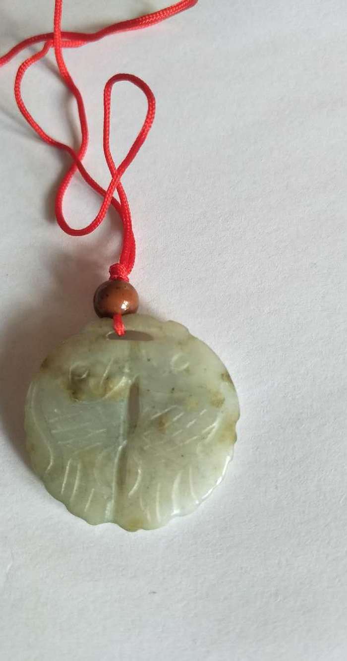 欧美回流 漂亮双鱼纹翡翠挂件图3