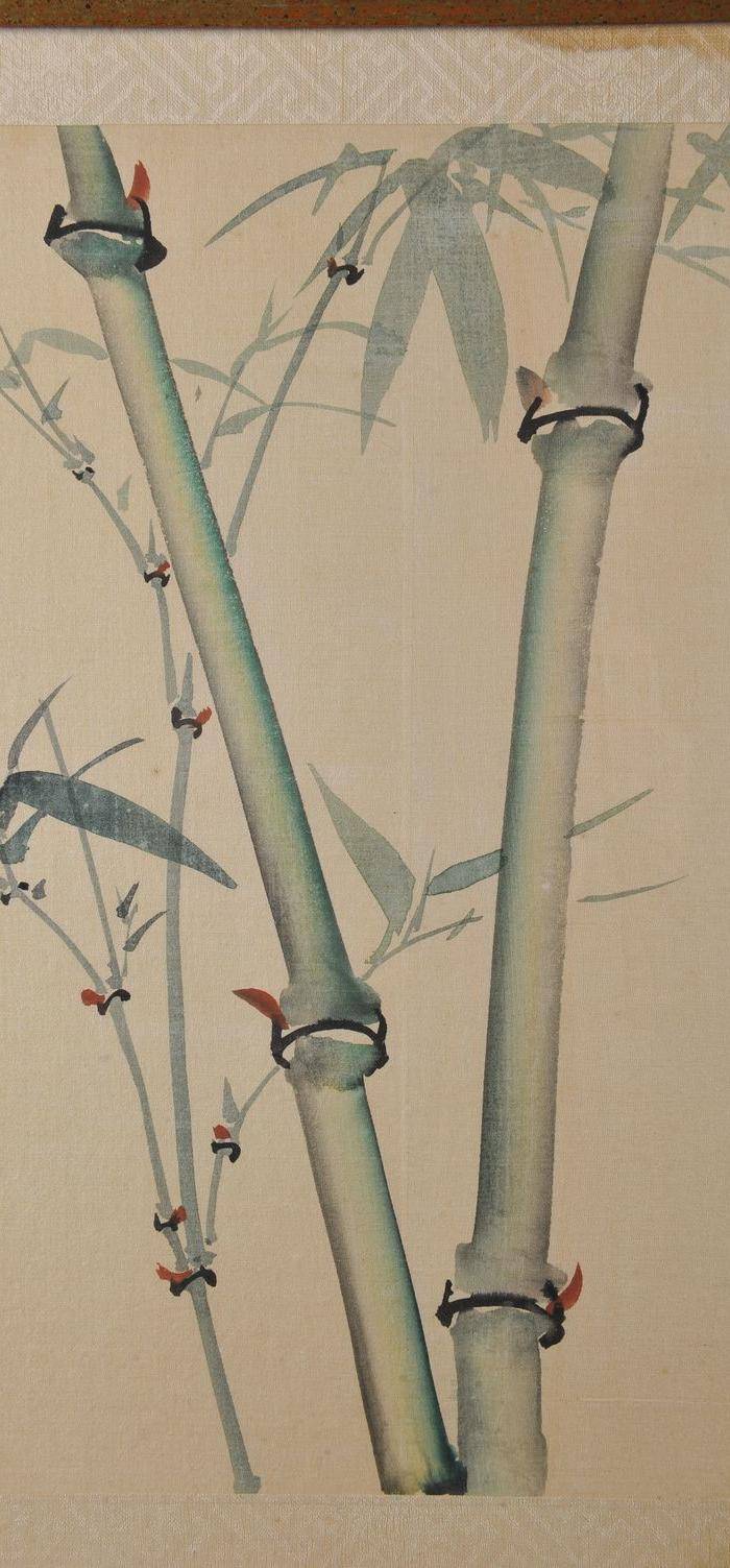 欧美回流 老设色绢本修竹图 带框图6