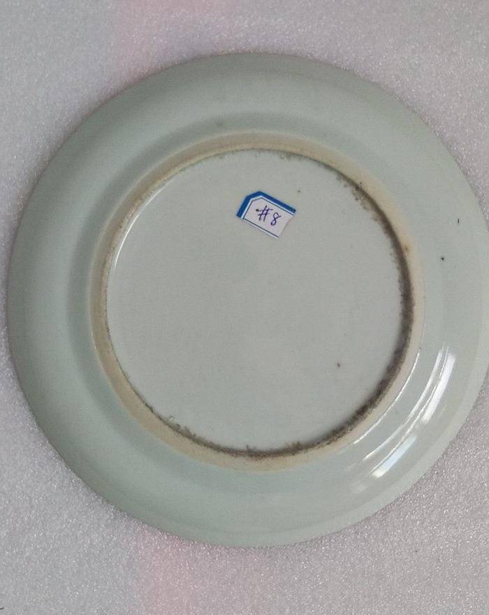 同治广彩人物纹盘细路精品图7