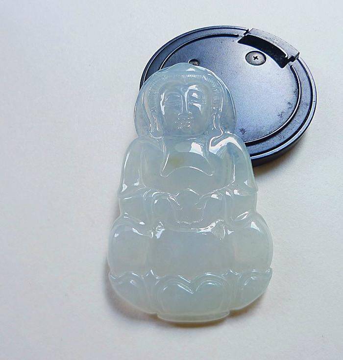 自然光实拍!天然A货好种观音挂件图8
