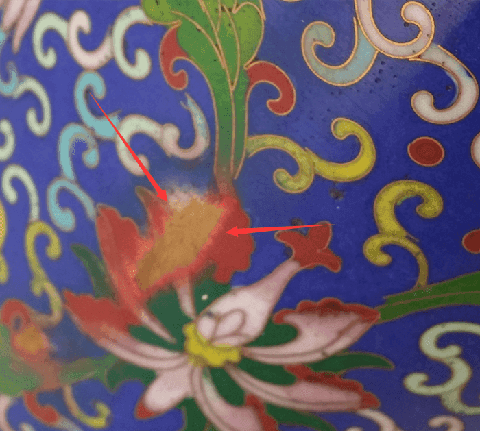 欧洲直邮 创汇期 景泰蓝 宝相花 帽筒图9