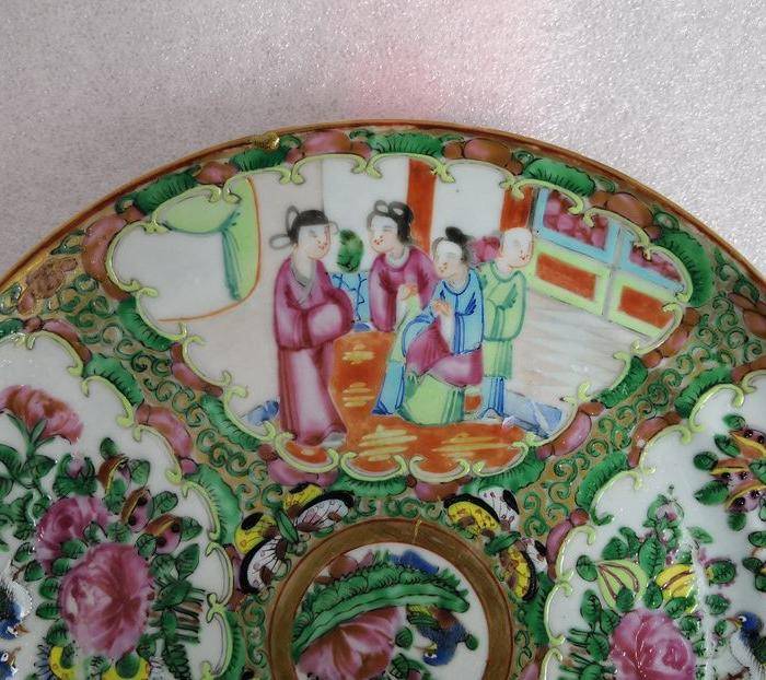 清光绪广彩人物大盘包真包老图2