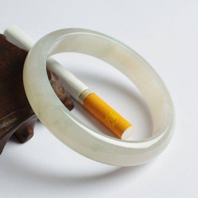 冰种翡翠扁条手镯 58mm 17KA05图4