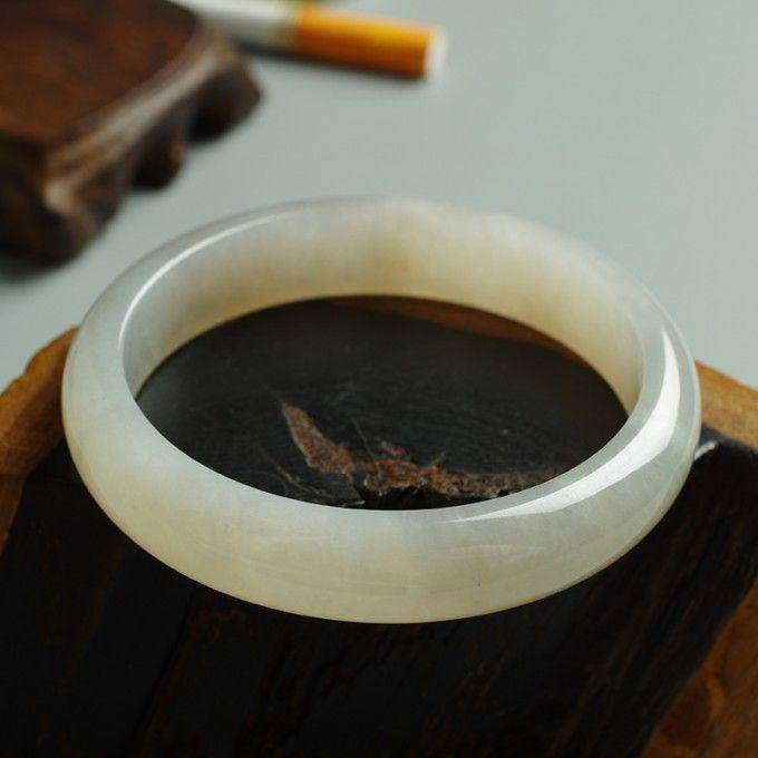 冰种翡翠扁条手镯 58mm 17KA05图6