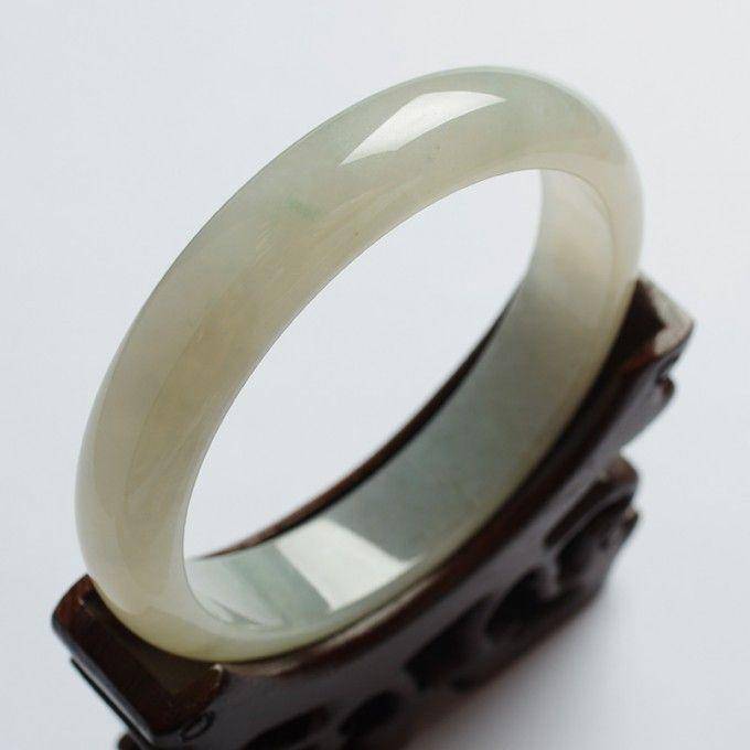 冰种翡翠扁条手镯 58mm 17KA05图2