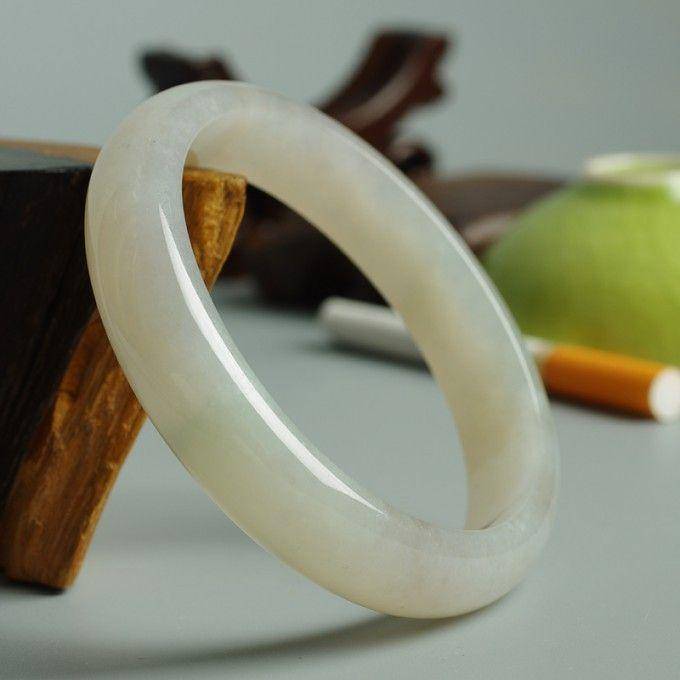 冰种翡翠扁条手镯 58mm 17KA05图7