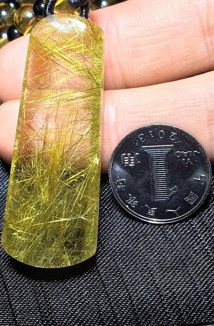 绝美金发晶顺发无事牌吊坠图2