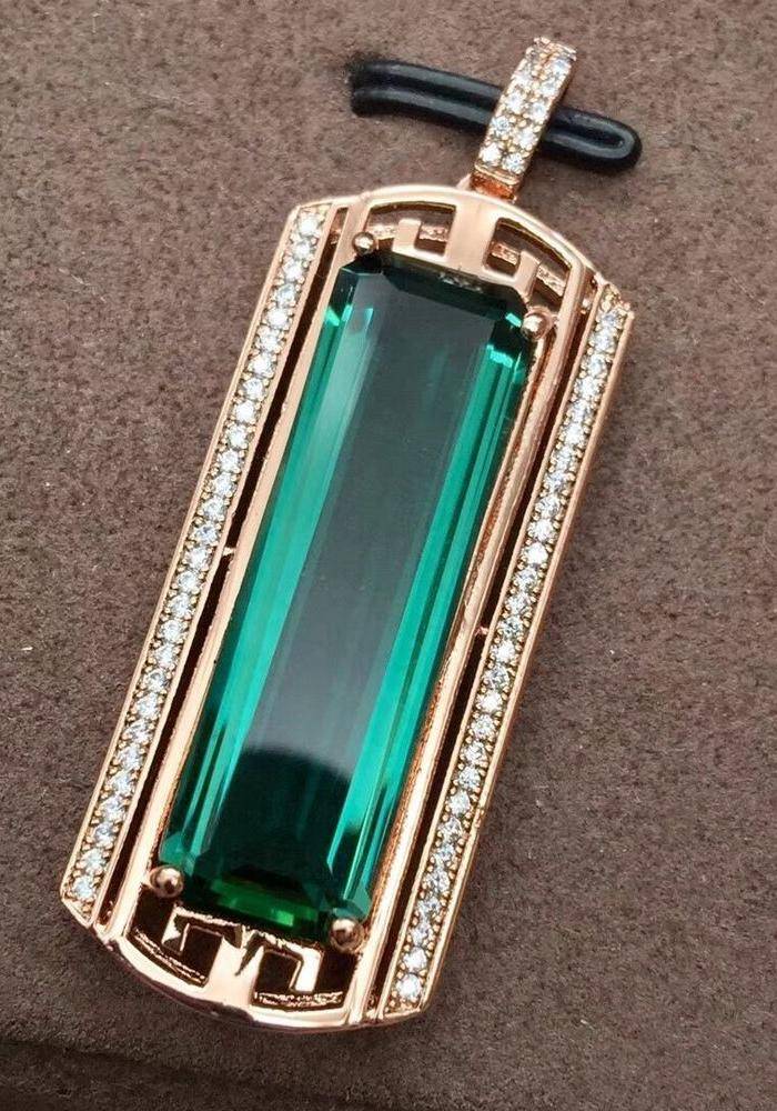极品碧玺色水晶吊坠到货图4