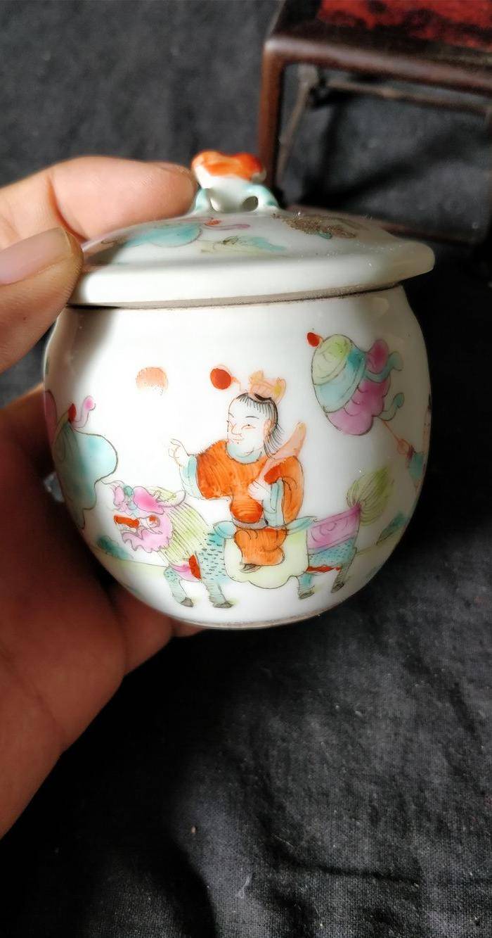 麒麟送子盖罐图2