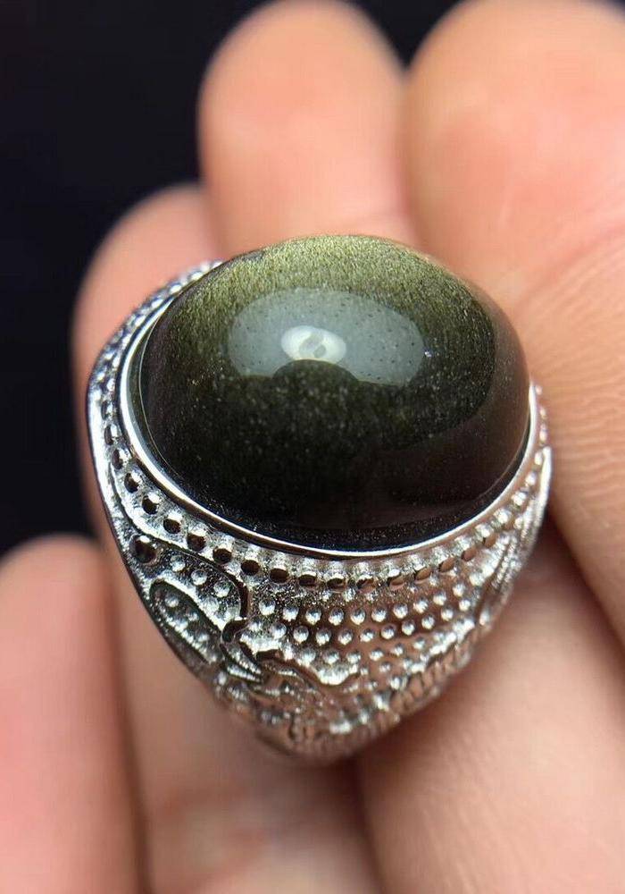 天然金曜石戒指!图6