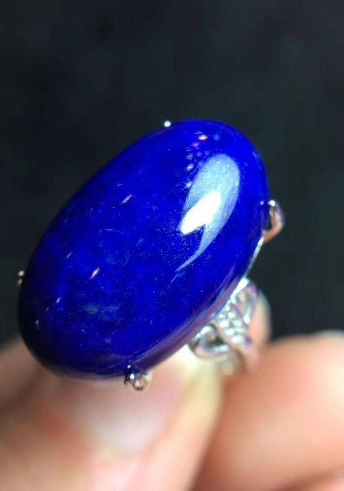 天然帝王青青金戒指图5