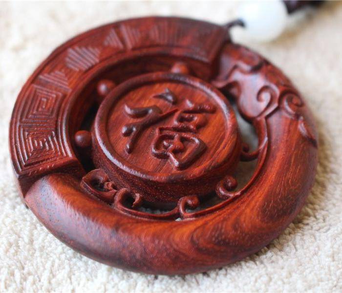 小叶紫檀 福龙 大圆牌图3