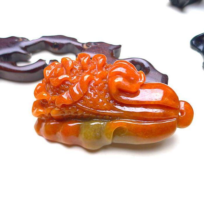 自然光实拍!天然A货翡翠红翡翠白菜图4