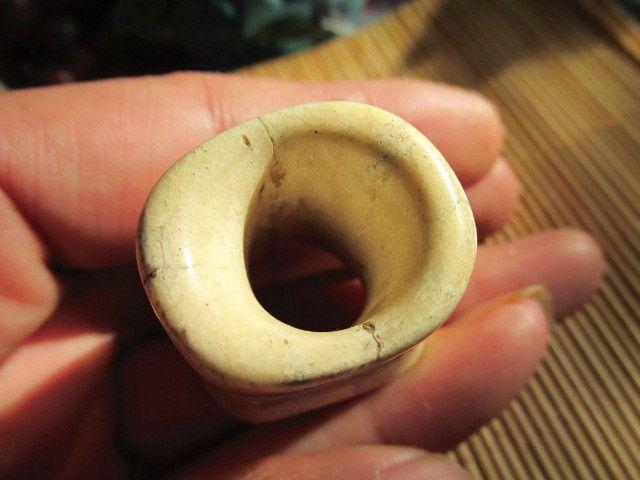 晚清 大喵骨 弓柄束口 嘴 当年也是名门望族之物