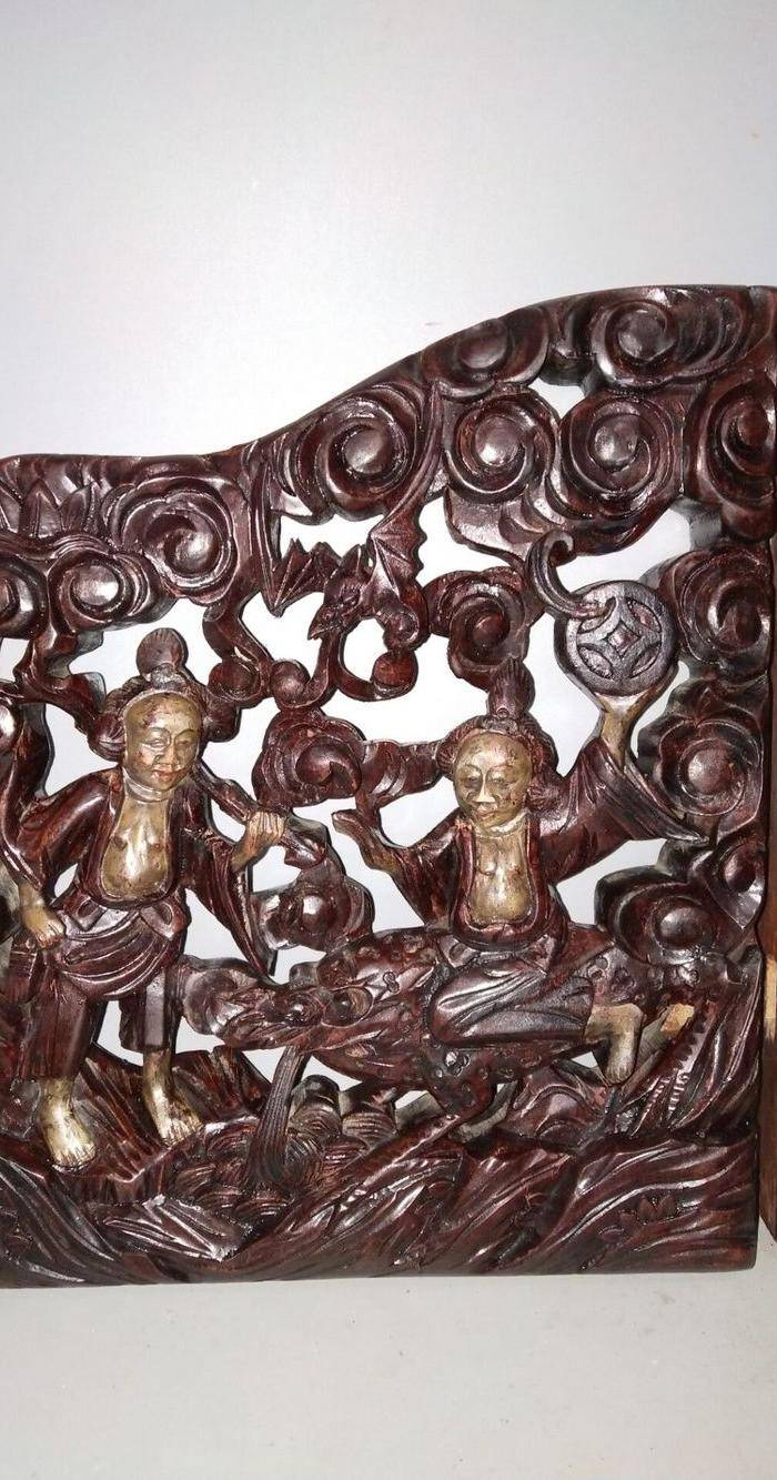 精品和合二仙雕刻摆件图4