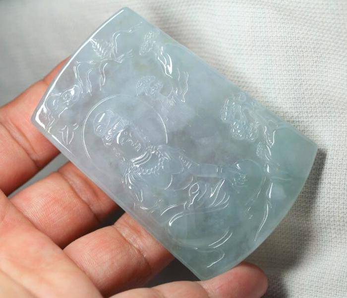 压轴,糯冰种翡翠观音大牌图9