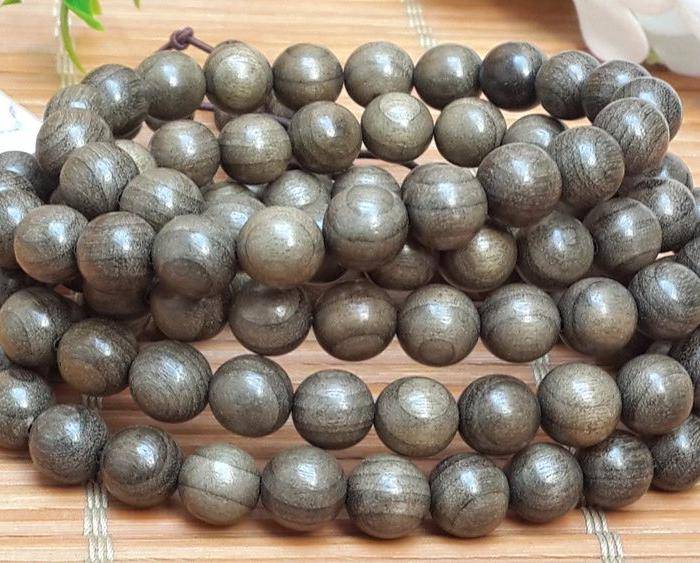 47 精品金丝楠阴沉木猫眼佛珠手链项链108颗8MM图7