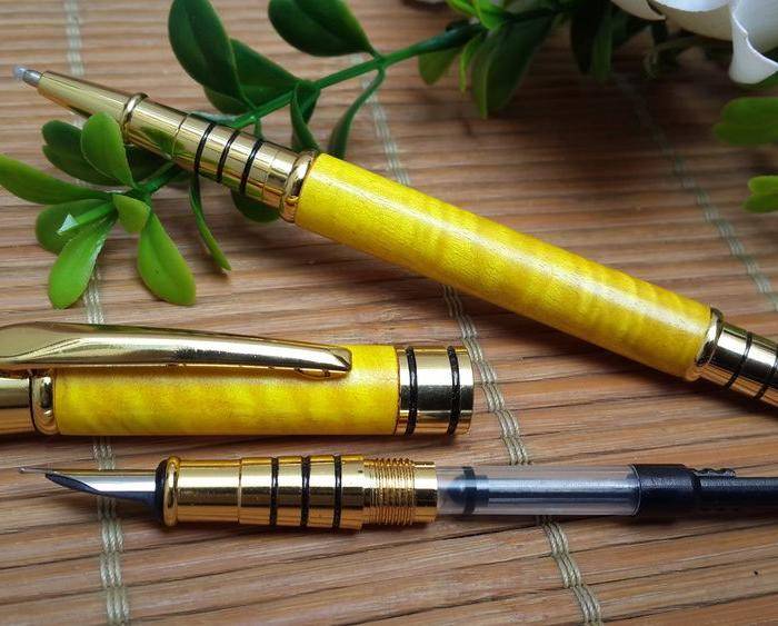联盟 金丝楠木钢笔两用笔图4