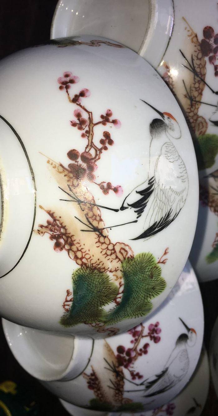 画松鹤的大碗图2