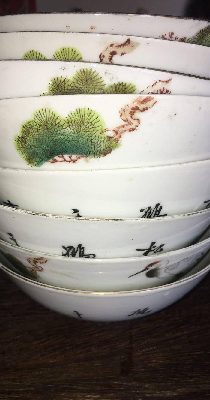 画松鹤的大碗图10