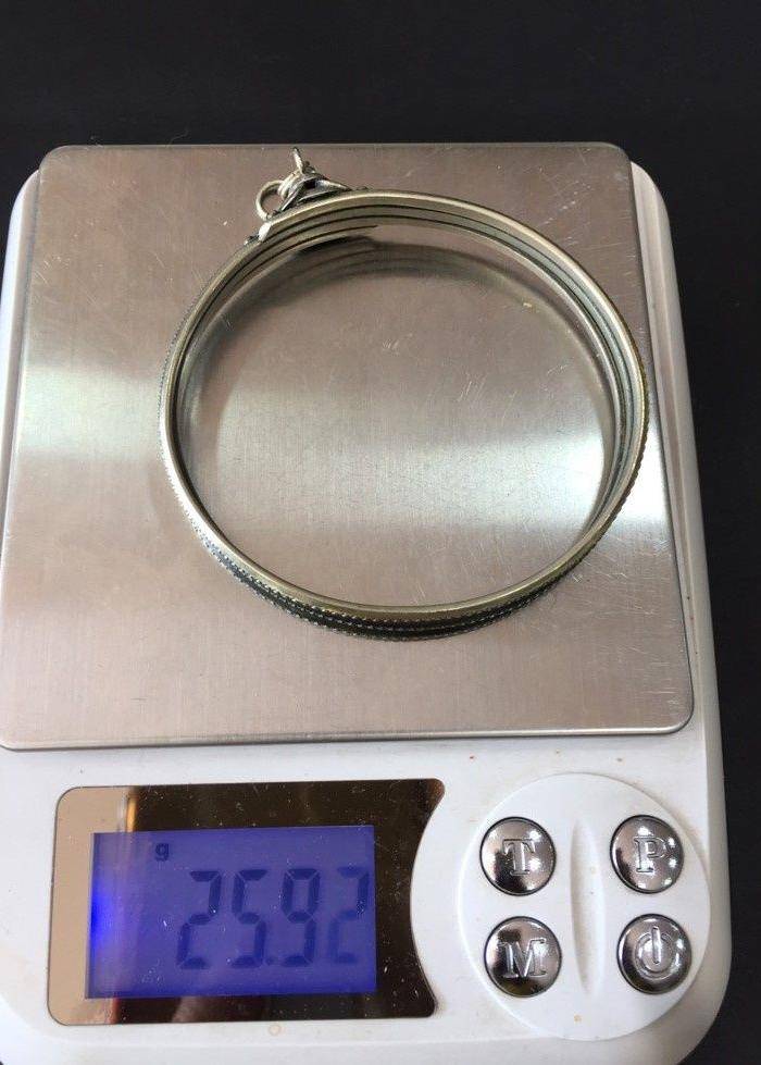 8090三排铜手镯图8