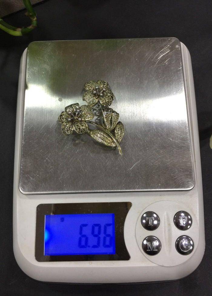 8127欧洲回流花丝胸针图9