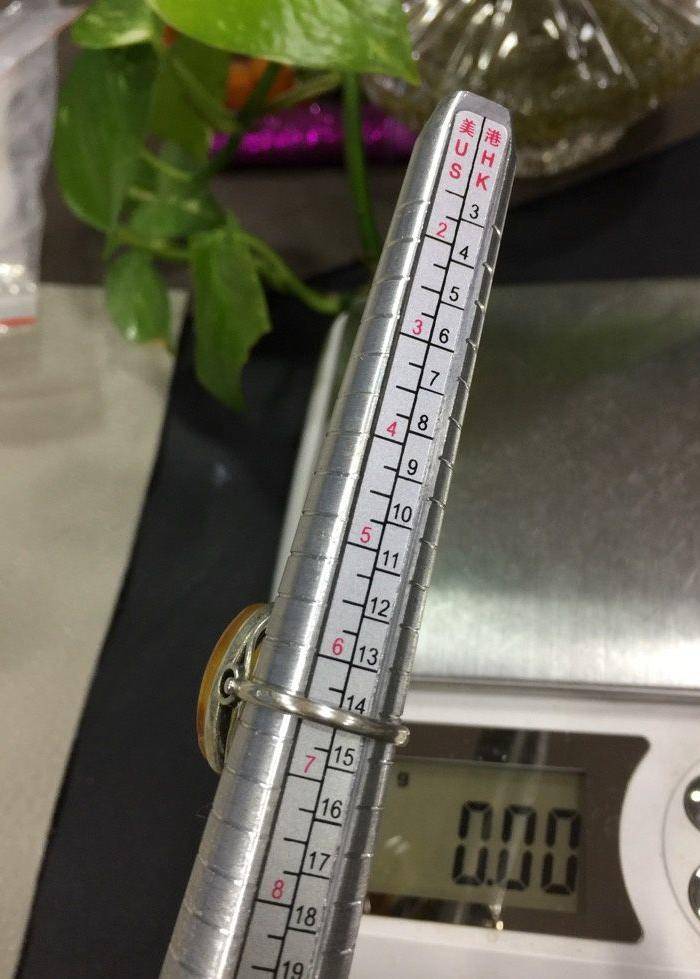 8128欧洲回流银嵌琥珀戒指图12