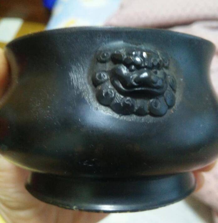 清代大明宣德款,铜狮耳炉图2