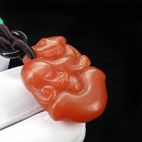天然南红玛瑙招财麒麟挂件3368图4