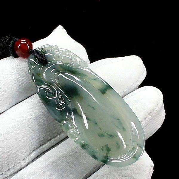 冰飘花翡翠祝福如意挂件6494图6