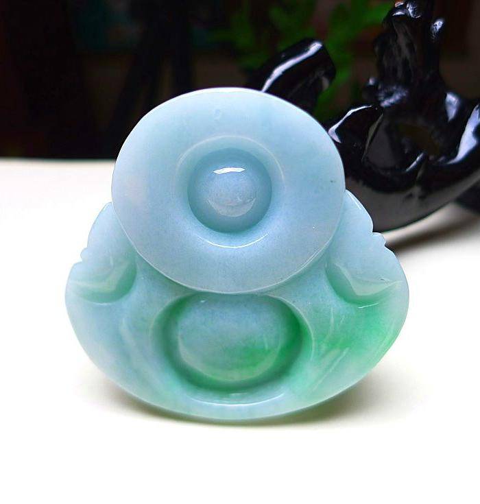 天然A货翡翠老坑水润飘阳绿大度笑佛图10