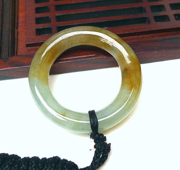 金牌 冰润带翡平安环吊坠图4