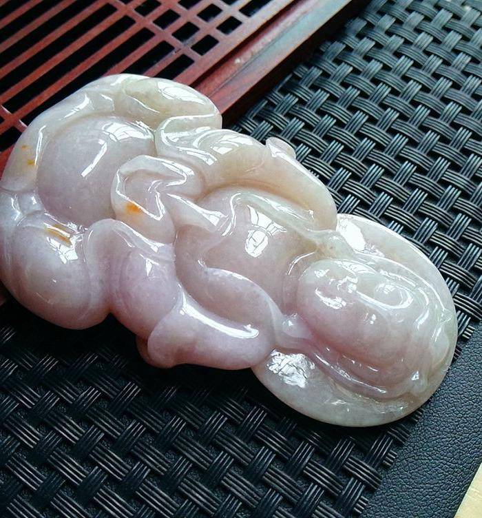 金牌 冰润双彩大观音坐莲吊坠图4