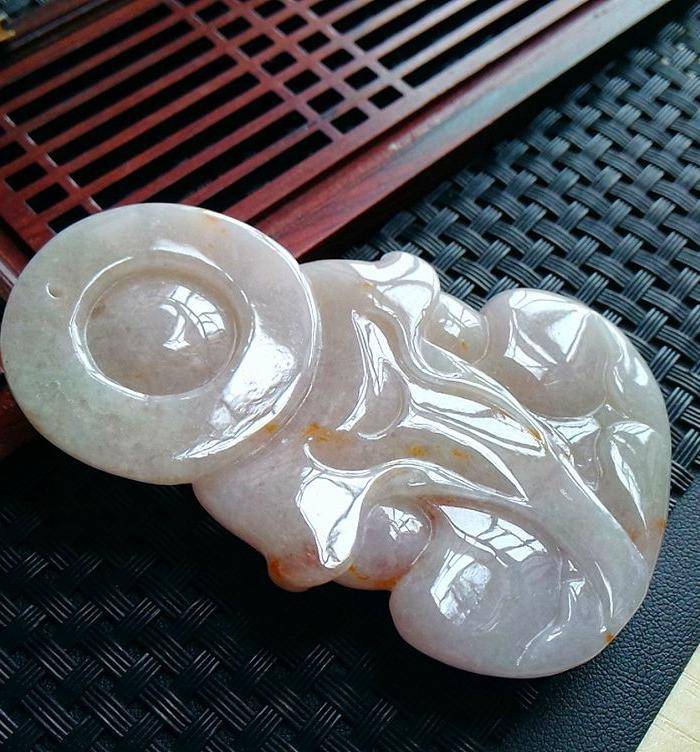 金牌 冰润双彩大观音坐莲吊坠图5